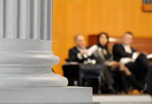 This photograph represent successful business people during a presentation